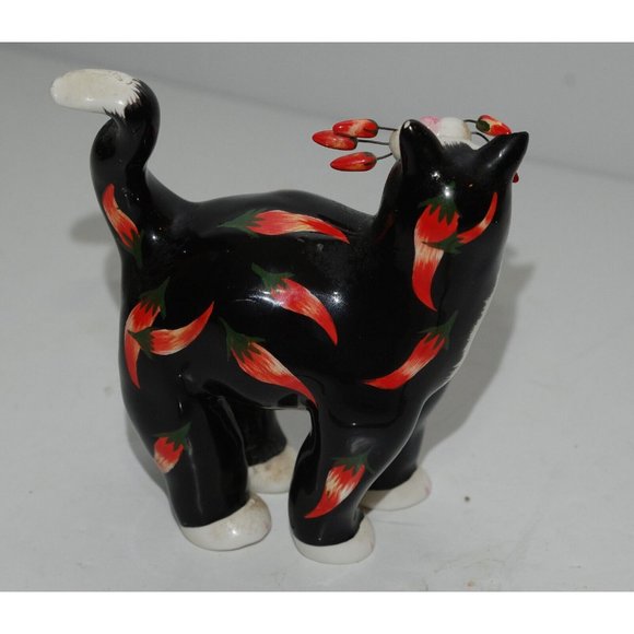 Hot Pepper Cat by Amy Lacombe 2002 Willets Designs #86058 signed Red black - Picture 5 of 6